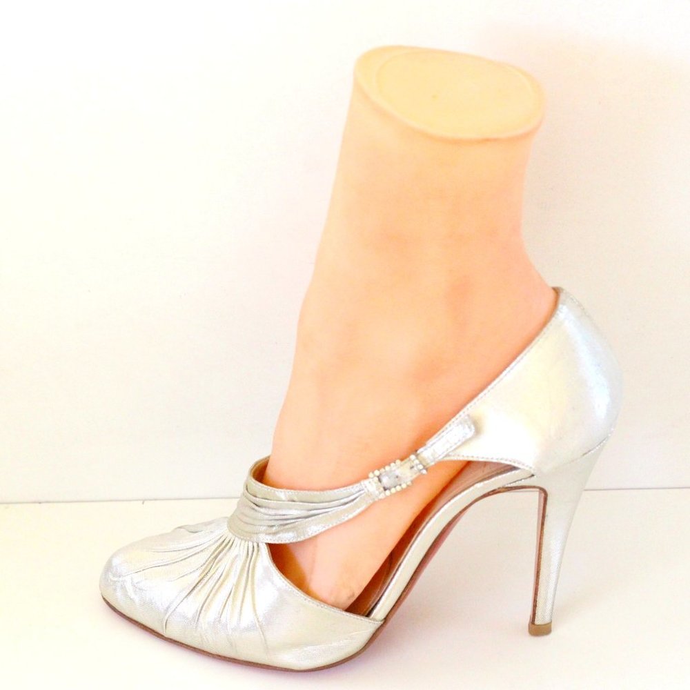 Christian Louboutin Silver Drapinight Platine